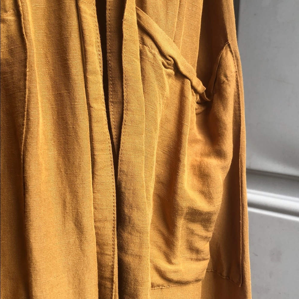 Madewell Mustard Yellow Short-Sleeve Tie-Waist Maxi Dress - Picture 5 of 12